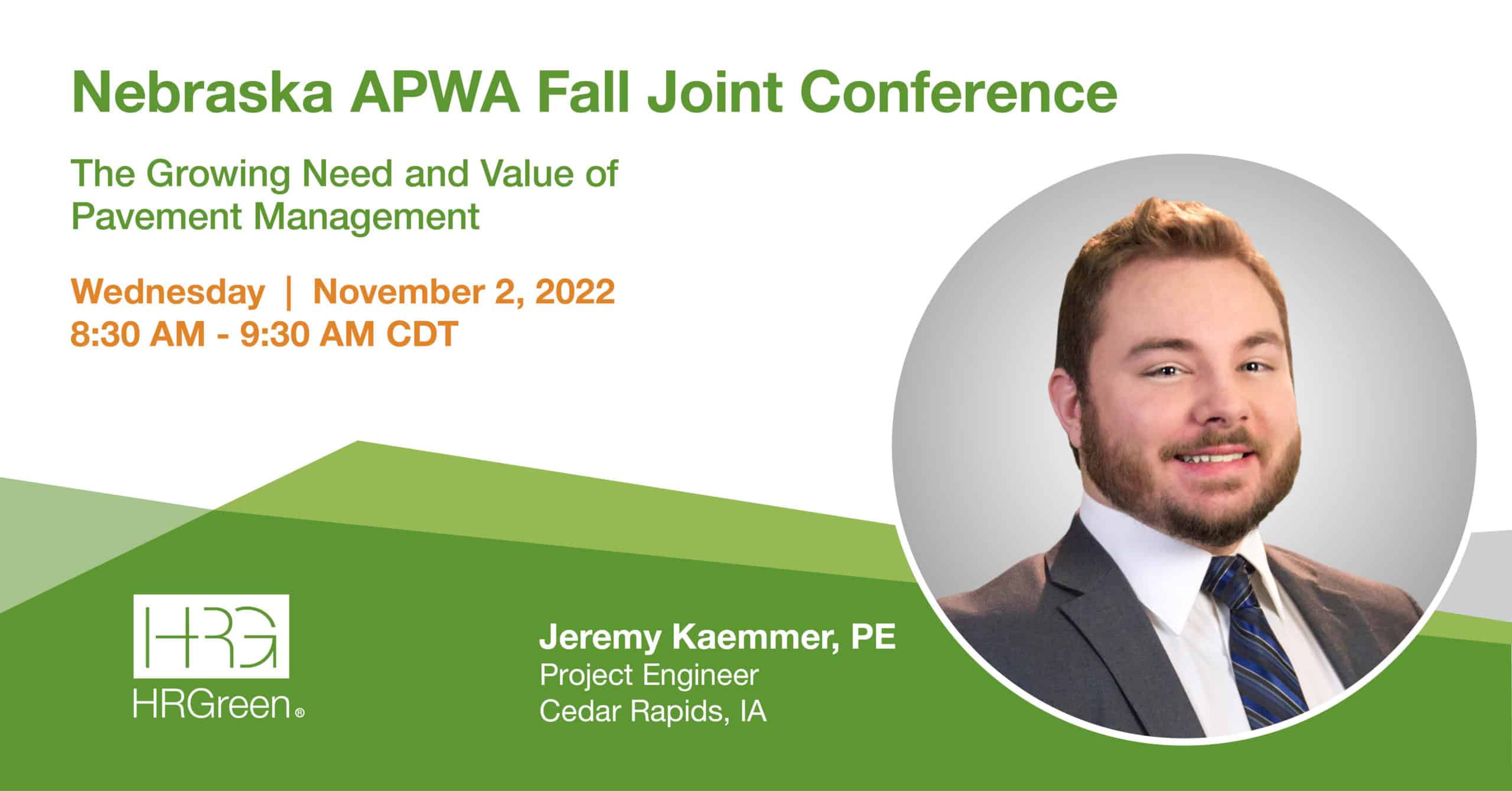 Nebraska APWA Fall Joint Conference HR Green, Inc.